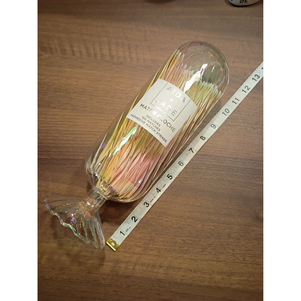 Rainbow helix match cloche 11.5 inches tall